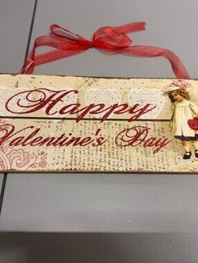 Hobby Lobby Vintage Style Happy Valentine's Day Hanging Sign